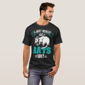 Grappig Rat Design Ik vind Rats gewoon goed T-shirt (Voorkant volledig)