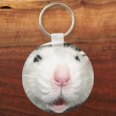 Grappig rattengezicht Button Sleutelhanger (Voorkant)