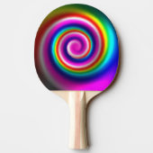 Grappig rattengezicht / spiraal ping pong paddle tafeltennisbatje (Achterkant)