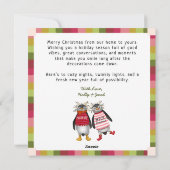 Grappig ravage rond de kerstboom feestdagenkaart (Achterkant)