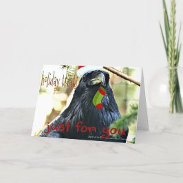 Grappig Raven Christmas Wenskaart Feestdagen Kaart