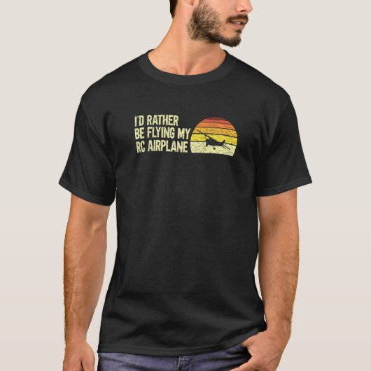 Grappig RC Plane Pilot dat ik liever m'n RC Ai zou T-shirt (Voorkant)