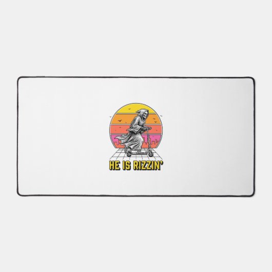 Grappig Reaper Scooter Vintage Sunset Shirt Ontwer Bureaumat (Voorkant)