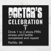 Grappig recept arts viering likeurfles etiket (Enkel label)