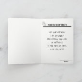 Grappig recept fles van katten verjaardag kaart (Binnen)