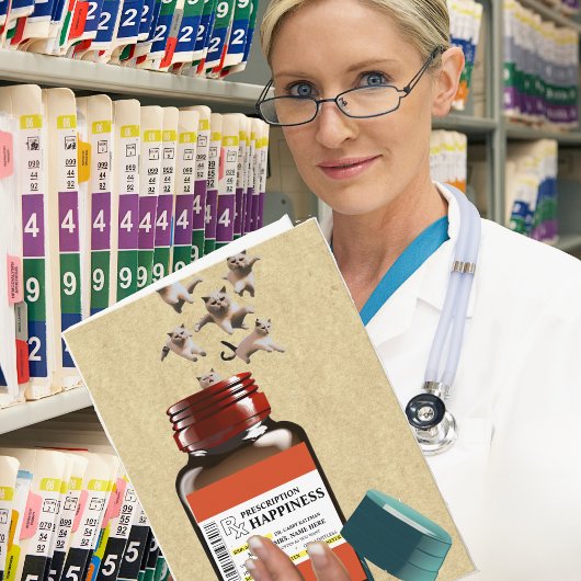 Grappig recept fles van katten verjaardag kaart