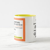 Grappig recept Hot Buttered Rum Tweekleurige Koffiemok (Center)