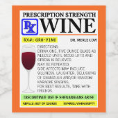 Grappig recept rode wijn etiketten (Enkel label)