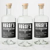 Grappig recept verpleegkundige viering likeurfles etiket (Flessen)