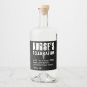 Grappig recept verpleegkundige viering likeurfles etiket (Voorkant)