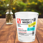 Grappig recept whiskey aangepaste waarschuwing  shot glas
