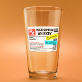 Grappig recept whiskey aangepaste waarschuwingslab glas