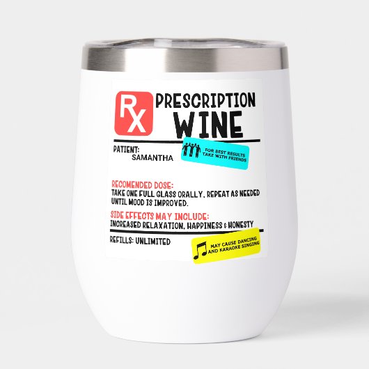 Grappig recept wijn gepersonaliseerde naam (Achterkant)