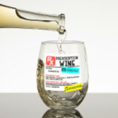 Grappig recept wijn gepersonaliseerde naam wijnglas zonder voet