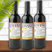 Grappig recept wit wijn etiket