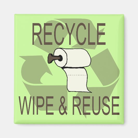 Grappig Recyclen magneet (Voorkant)