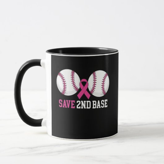 Grappig Red 2e Honk Baseball Borstkanker Mok (Links)