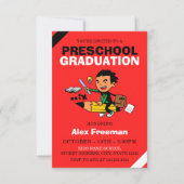 Grappig Red Boy Preschool Afstuderen Kaart (Voorkant)