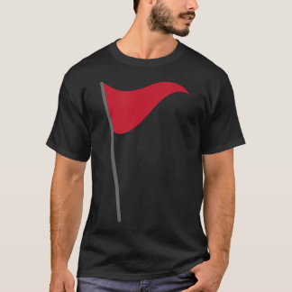 Grappig Red Flag Waarschuwing Halloween kostuum T-shirt