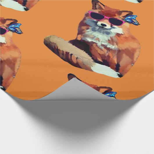Grappig Red Fox Art inpakpapier (Hoek)
