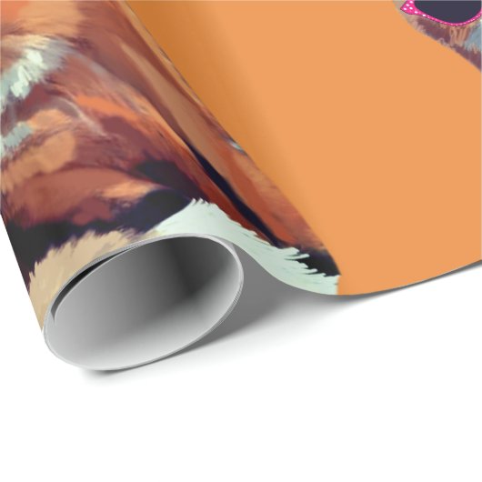 Grappig Red Fox Art inpakpapier (Rol Hoek)