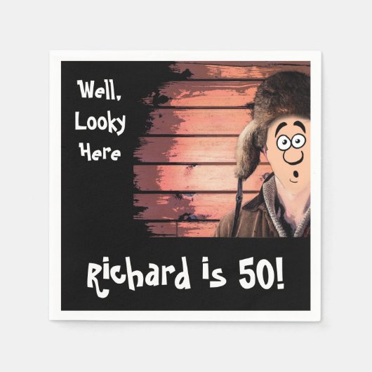 Grappig Redneck Hillbilly verjaardagsfeestje Servet (Voorkant)