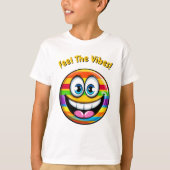 Grappig Regenboog Emoji Kinderen T-Shirt (Voorkant)