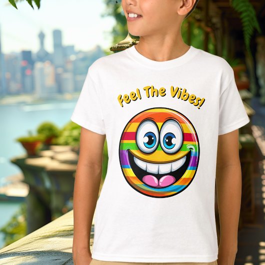 Grappig Regenboog Emoji Kinderen T-Shirt