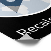 Grappig reisicoon voor wandelen of kamperen poster (Hoek)