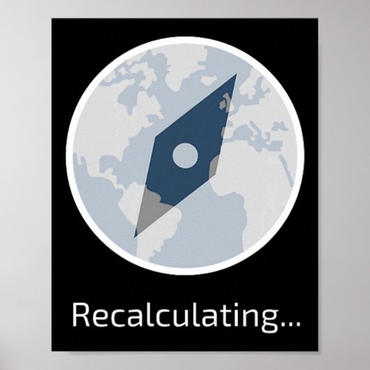 Grappig reisicoon voor wandelen of kamperen poster (Voorkant)