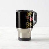 grappig reismicrofoon "RUN PIGGIE" Reisbeker (Voorkant rechts)