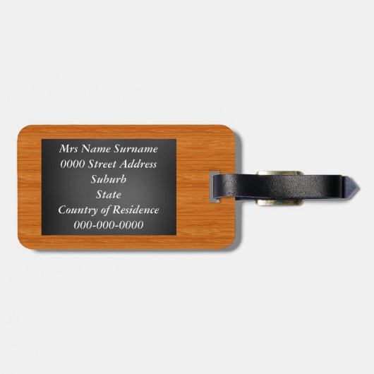 Grappig reizen van bagage bagagelabel (Achterkant horizontaal)