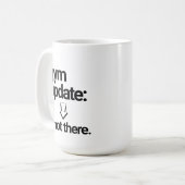 Grappig Relatable Zwart + Wit Quote Koffie Mokken (Voorkant links)