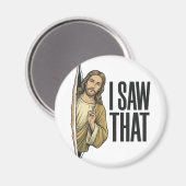 Grappig Religieus Ik Zag Dat Vintage Magneet (Voorkant / Achterkant)