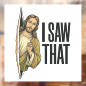 Grappig Religieus Ik Zag Dat Vintage Raamsticker (Vel 2)