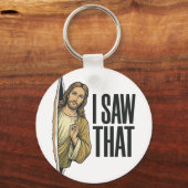Grappig Religieus Ik Zag Dat Vintage Sleutelhanger (Voorkant)