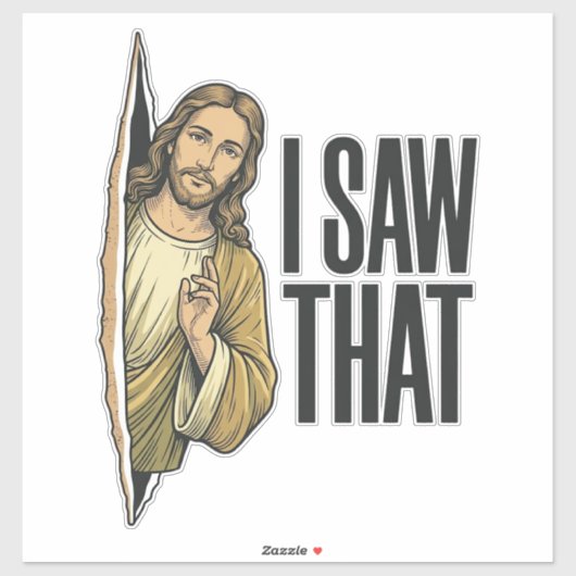 Grappig Religieus Ik Zag Dat Vintage Sticker (Vel)