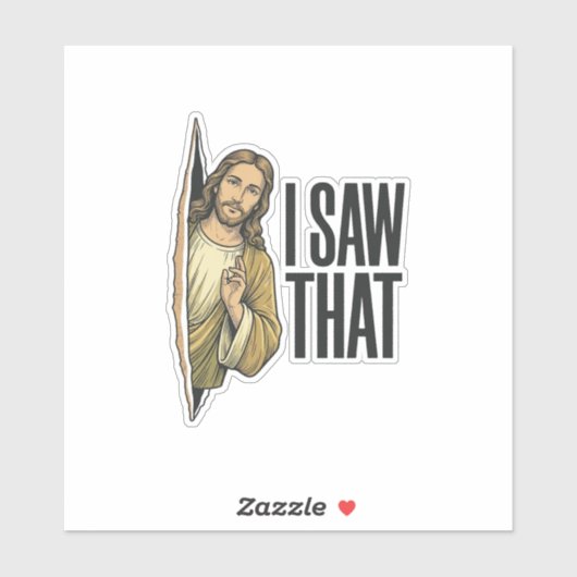 Grappig Religieus Ik Zag Dat Vintage Sticker (Vel)