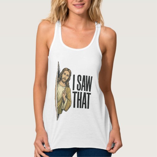 Grappig Religieus Ik Zag Dat Vintage Tanktop (Voorkant)