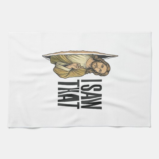 Grappig Religieus Ik Zag Dat Vintage Theedoek (Horizontaal)