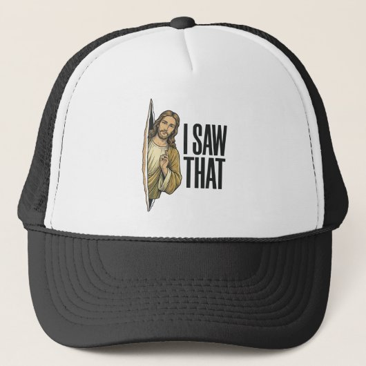 Grappig Religieus Ik Zag Dat Vintage Trucker Pet (Voorkant)