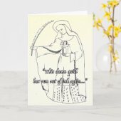 Grappig Religieuze Groeten Kaart Quill Verjaardag (Gele Bloem)