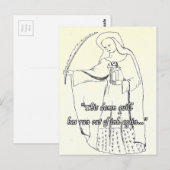 Grappig Religieuze Groeten Kaart Quill Verjaardag (Voorkant / Achterkant)