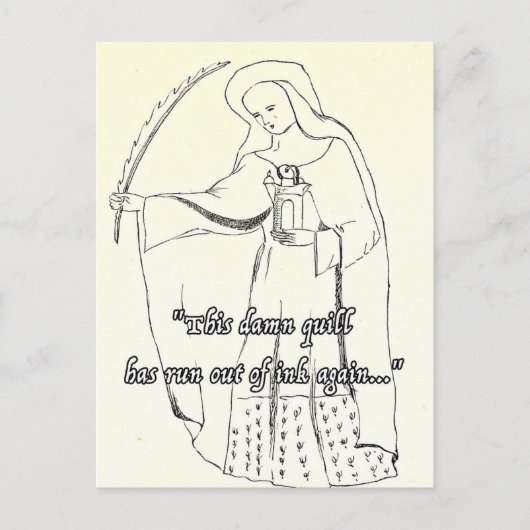 Grappig Religieuze Groeten Kaart Quill Verjaardag (Voorkant)