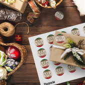 Grappig Rendier Custom Christmas Family Ronde Sticker