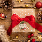 Grappig Rendier Custom Christmas Family Ronde Sticker