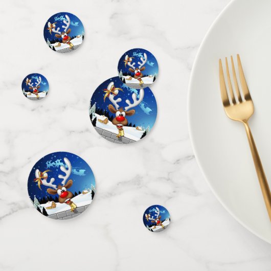 Grappig rendier dat gluurd Kerstmeme Confetti (Groep)