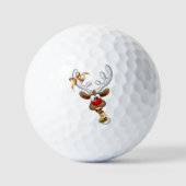 Grappig rendier dat gluurd Kerstmeme Golfballen (Voorkant)