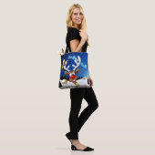 Grappig rendier dat gluurd Kerstmeme Tote Bag (Op model)