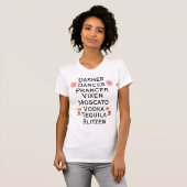 Grappig rendier en alcohol drinkend T-shirt (Voorkant volledig)